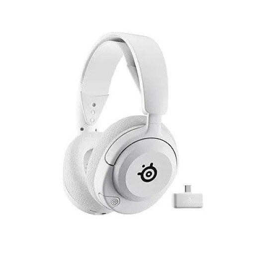 SteelSeries Arctis Nova 5 Wireless Multi-System Gaming Headset — White — Neodymium Magnetic Drivers — 100+ Audio Presets — 60 HR Battery — 2.4GHz or BT — Gen2.X Mic — PC, PS5, PS4, Switch, Mobile